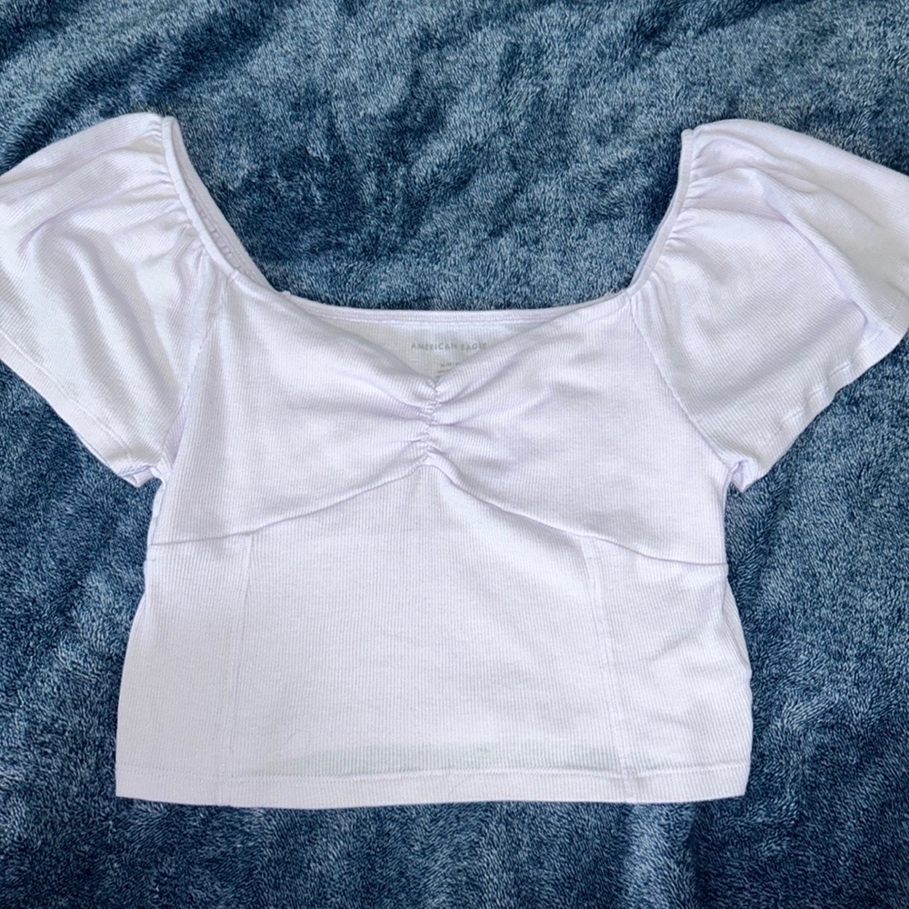 American Eagle Purple Flowy Sleeve Top Size Medium